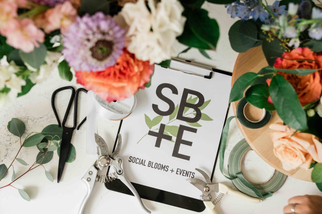 Social Blooms + Events, florist branding photoshoot