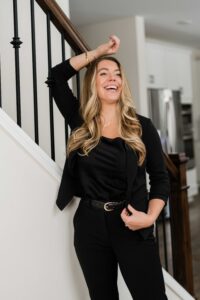 Female real estate agent lifestyle brand photo at M/I Home